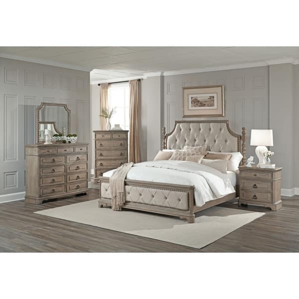 Roundhill Furniture Piraeus 296 Solid Wood Construction Bedroom Set ...