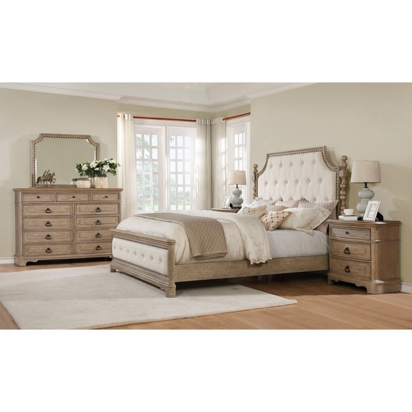 Shop Piraeus 296 Solid Wood Construction Bedroom Set with ...