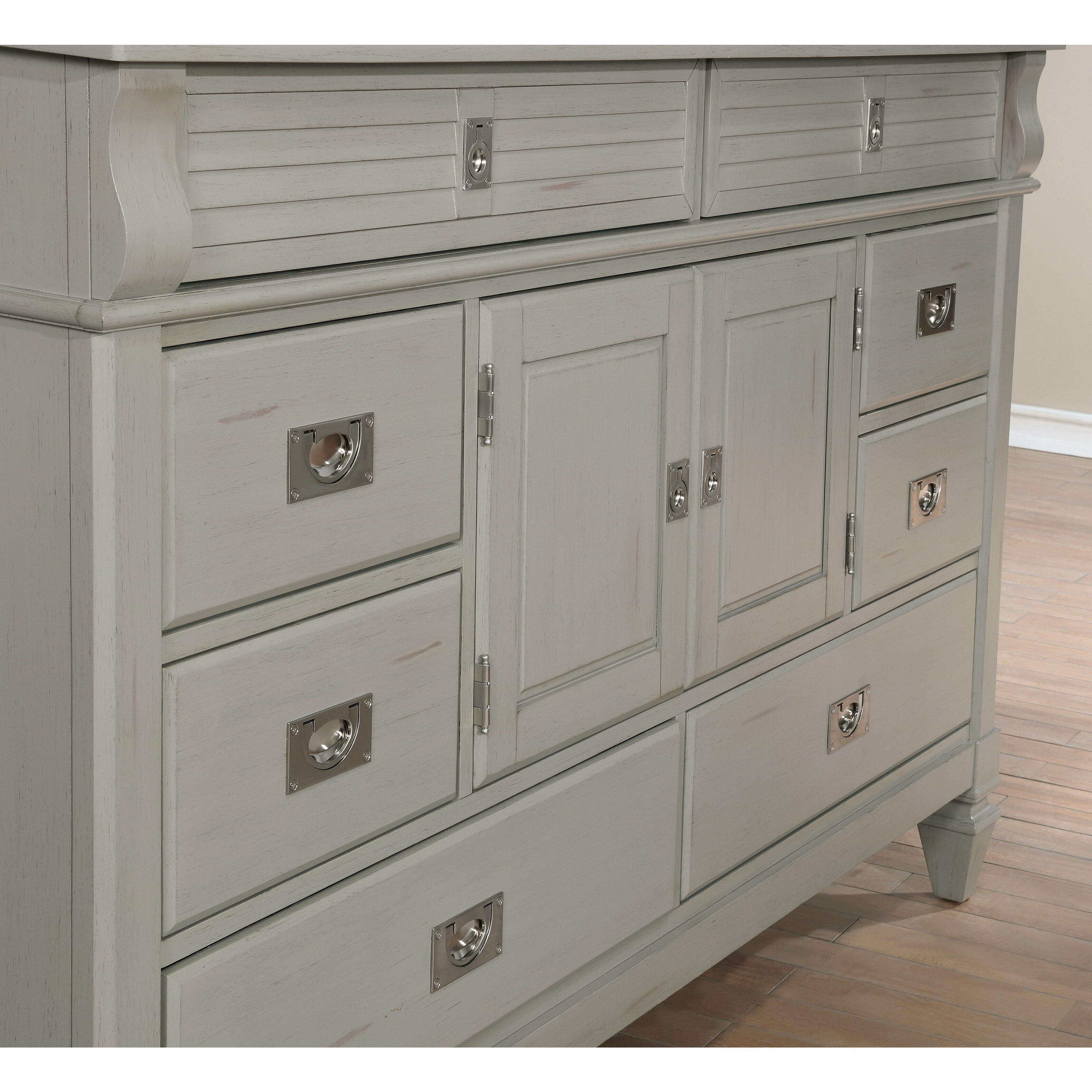 Shop York Collection 204 Antique Grey 8 Drawer And 2 Door Dresser