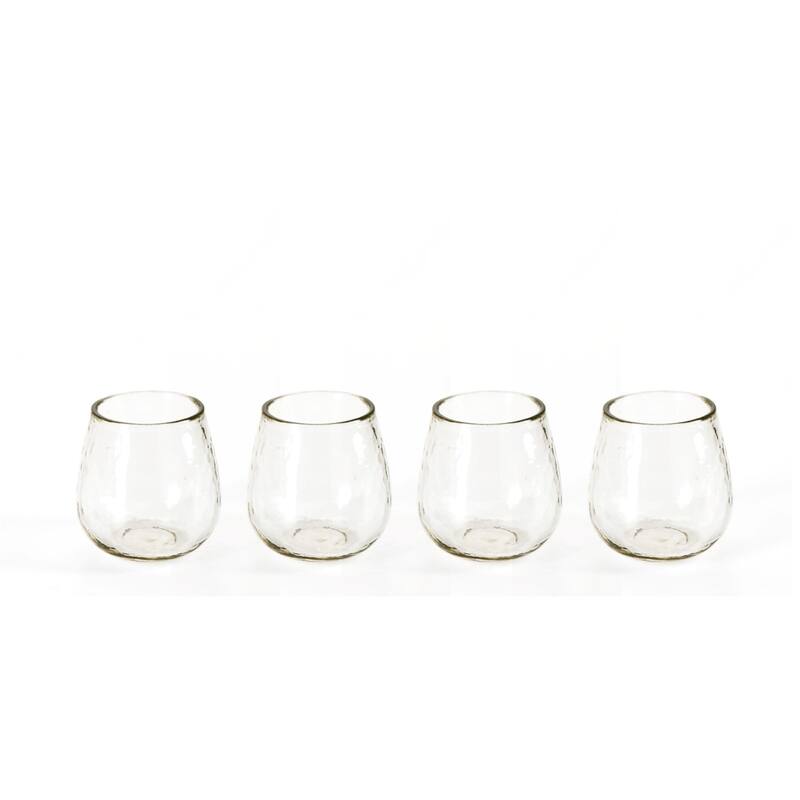 "Garan" Hammered Glass All Purpose Glasses (Set of 4)
