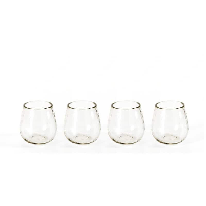 "Garan" Hammered Glass All Purpose Glasses (Set of 4)