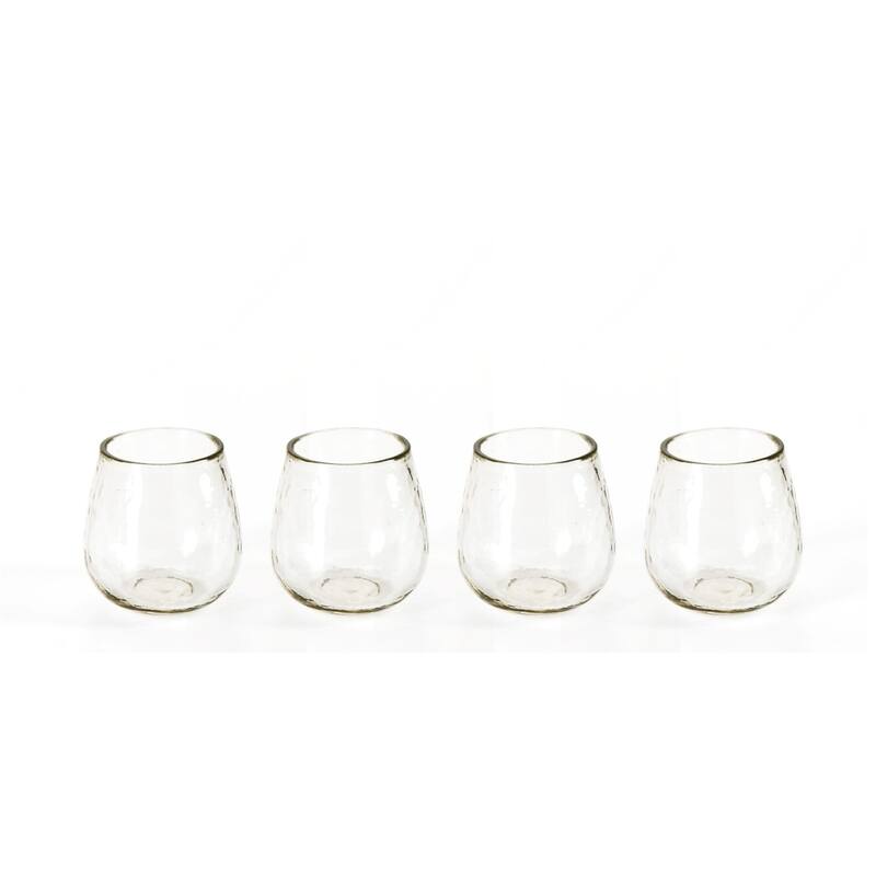 "Garan" Hammered Glass All Purpose Glasses (Set of 4)