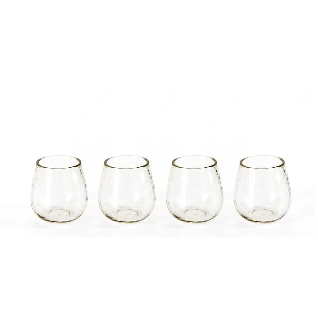 "Garan" Hammered Glass All Purpose Glasses (Set of 4)