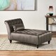 preview thumbnail 3 of 27, Rubie Modern Glam Tufted Velvet Chaise Lounge by Christopher Knight Home