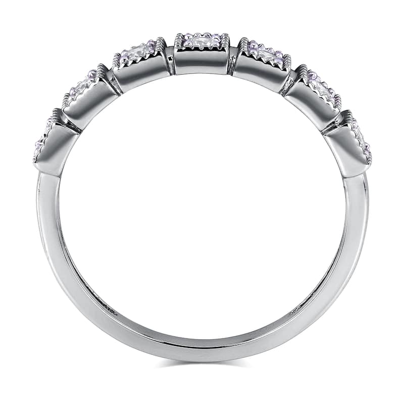 Annello by Kobelli 10k White Gold 1/6ct TDW Diamond Wedding Ring (H-I, I2)
