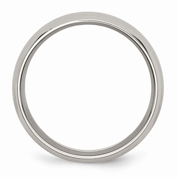 Titanium Yellow IP-plated Grooved 6mm Polished Band Size 10.5 Length Width 6