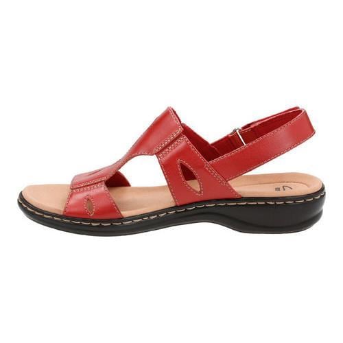 Shop Women's Clarks Leisa Lakelyn Cutout Slingback Red Leather ...