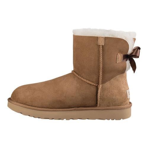 ugg bailey bow ii calf boots chestnut suede