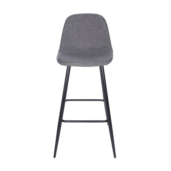 Euro Style Enzio Grey Fabric Bar Stool Free Shipping Today Euro Style Enzio Grey Fabric Bar Stool