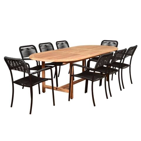 Amazonia Curry 9 Piece Patio Dining Set