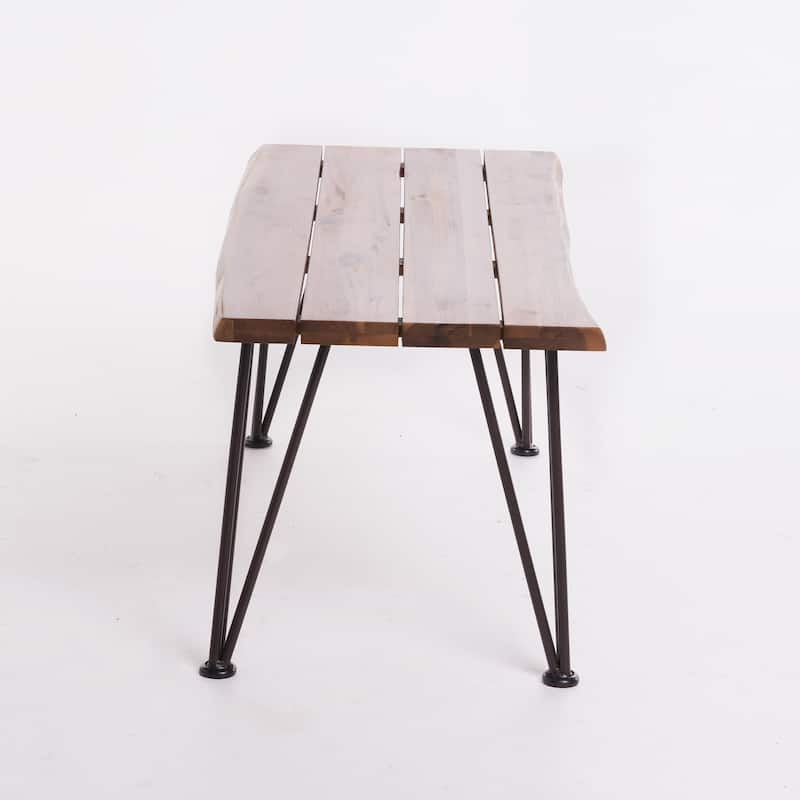 Geania Industrial Acacia Wood Rectangle Coffee Table by Christopher Knight Home
