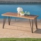 Zion Outdoor Industrial Acacia Wood Rectangle Coffee Table by Christopher Knight Home - Thumbnail 0