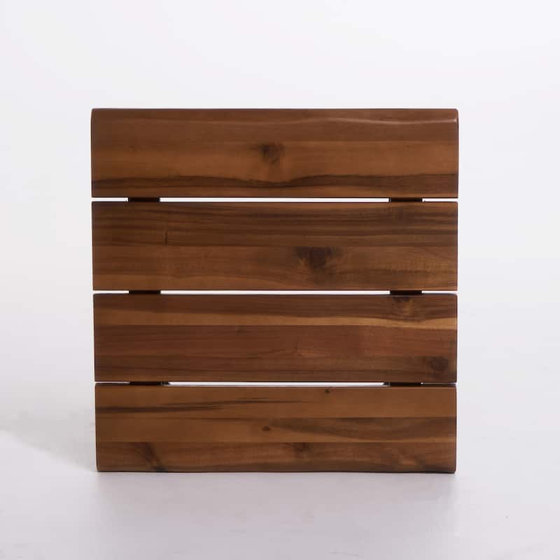 Geania Acacia Wood Industrial Side Table by Christopher Knight Home