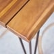 preview thumbnail 3 of 2, Zion Outdoor Acacia Wood Industrial Side Table by Christopher Knight Home