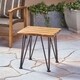 preview thumbnail 2 of 2, Zion Outdoor Acacia Wood Industrial Side Table by Christopher Knight Home