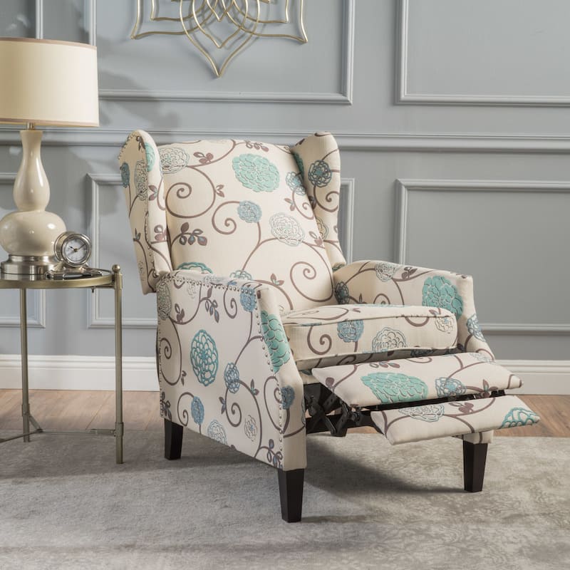 Wescott Wingback Pushback Recliner by Christopher Knight Home