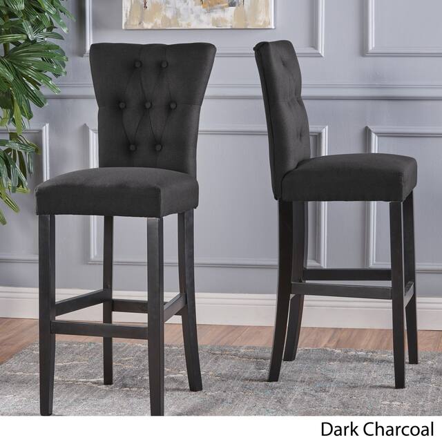 Pia Fabric Bar Stools by Christopher Knight Home (Set of 2)