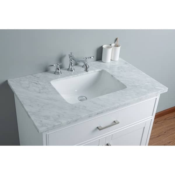 Shop Stufurhome Leigh 36 In White Single Sink Bathroom Vanity