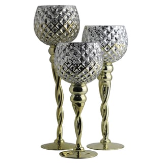 S/3 Rizzo Candle Holders, Gold - Bed Bath & Beyond - 16720517