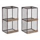 preview thumbnail 1 of 4, Kate and Laurel Linde 2-pack Metal Cage Organizer Wall Shelves