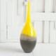 preview thumbnail 7 of 19, Jasse Large Yellow/Gray Ombre Glass Vase