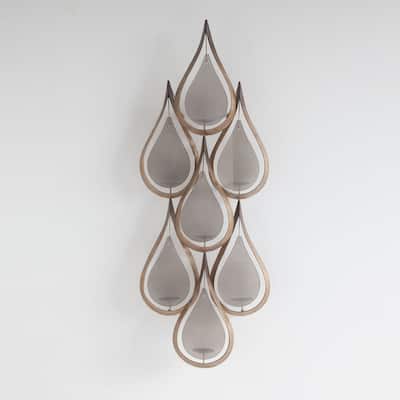 Edidon Gold Metal Tear Drop Candle Display - 20.1"W x 6"D x 52"H