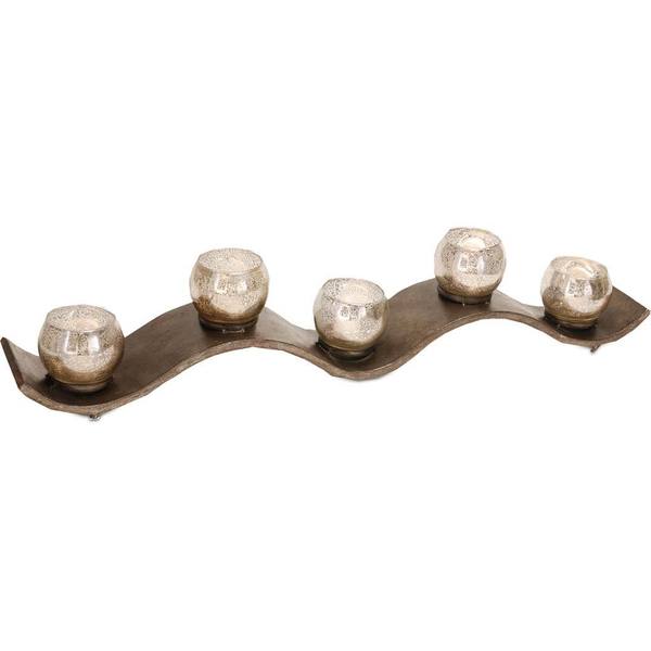 Mercana Lux Beige Metal Candle Holder