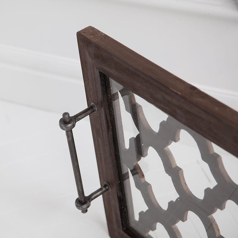 Stotonic Brown Wood Tray - Small
