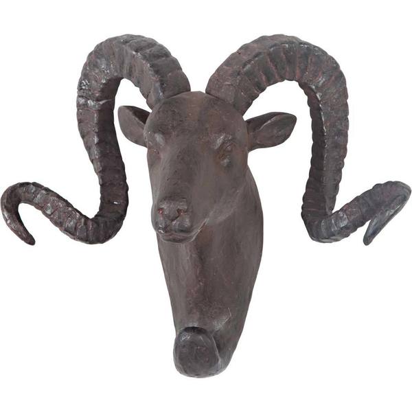 Mercana Roscoe Brown Resin Horn Sheep Head Coat Mercana Roscoe Brown Resin Horn Sheep Head Coat Hook