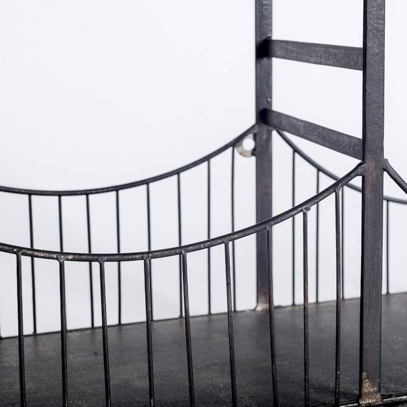Fran Black Metal Bridge Shelf - Small
