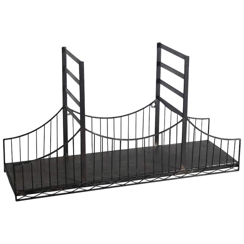 Fran Black Metal Bridge Shelf - Small