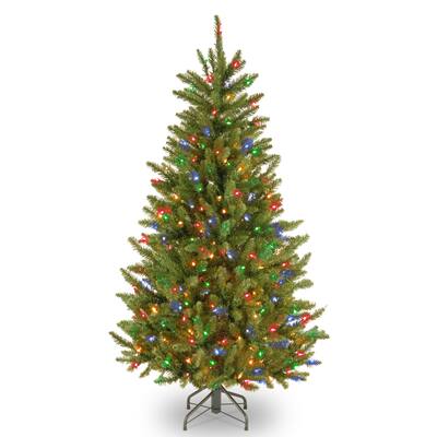 4.5 ft. Natural Fraser Slim Fir Tree with Multicolor Lights