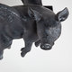 preview thumbnail 3 of 1, Mercana Hogbadi II Black Resin Flying Pigs Wall Decor (Set of 2)