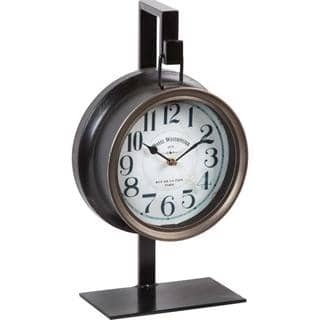 Mercana Taxz Metallic Brown Metal Hanging Table Clock - 9.0L x 5.0W x 16.0H