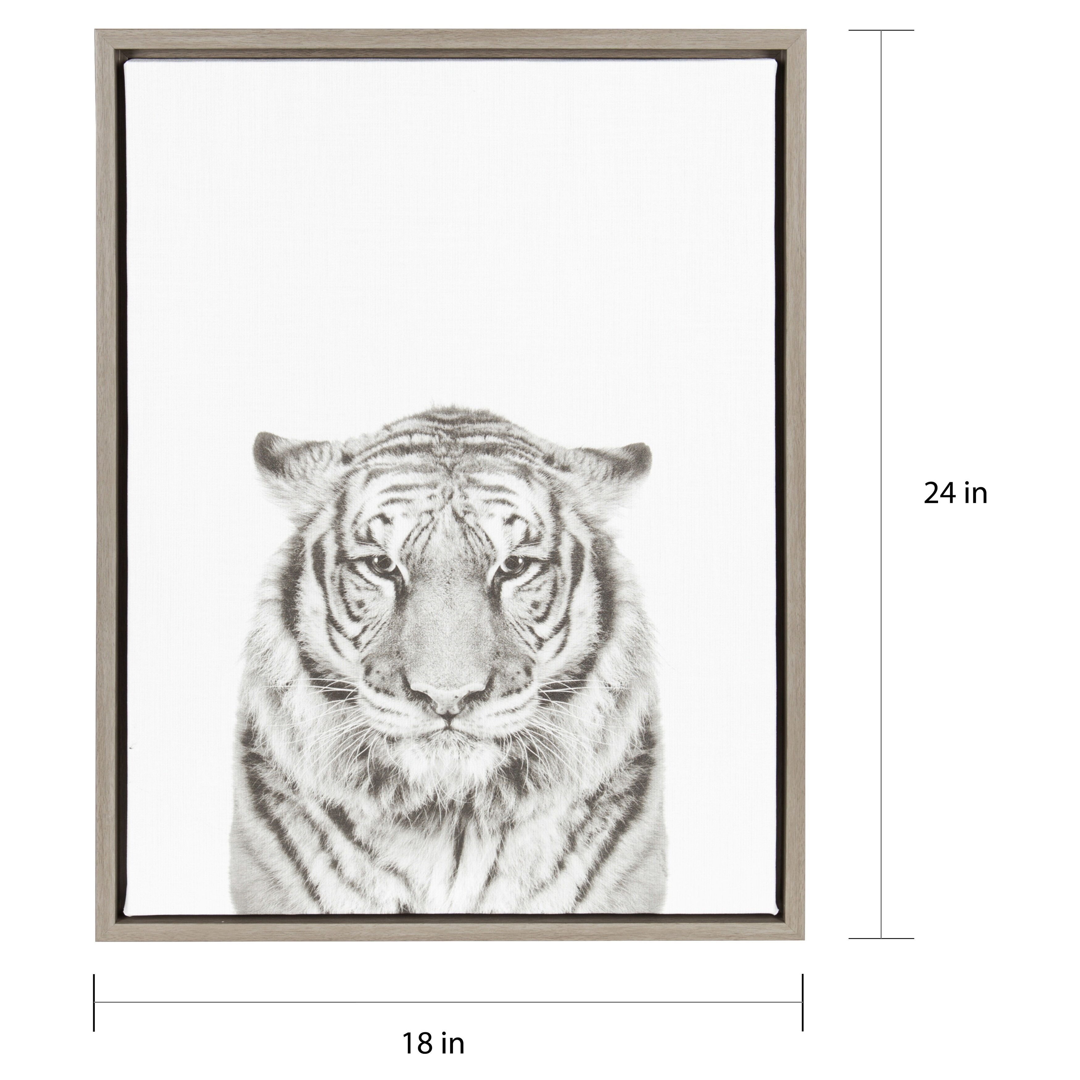 Tiger Wild ANIMALS  Canvas Art Print Box Framed Picture Wall Hanging BBD 