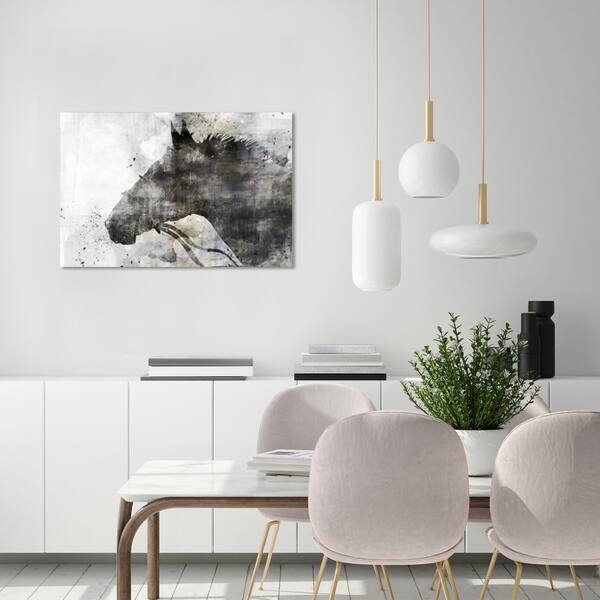 Shop 24x36 Inch Horse Grey Canvas Art Print Abstract Decor Horses