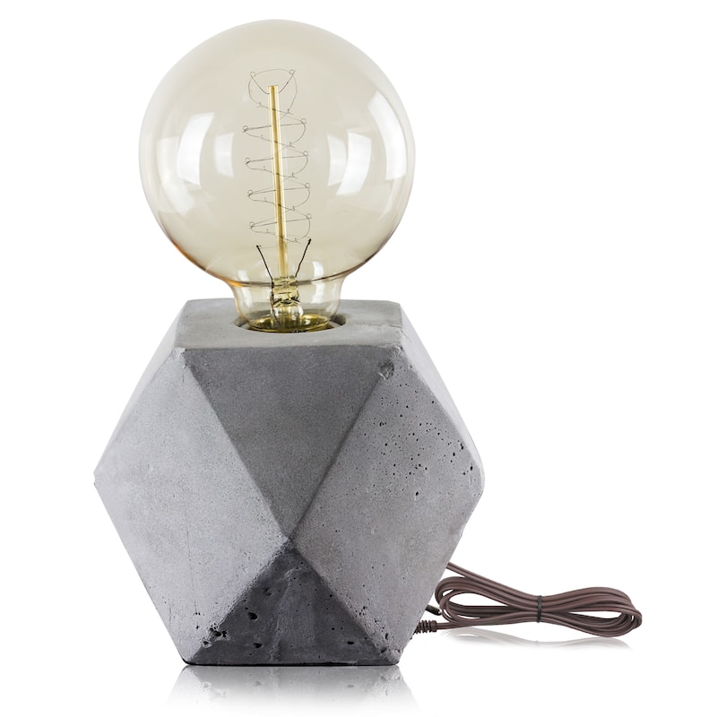 American Art Decor Concrete 9" Table Lamp