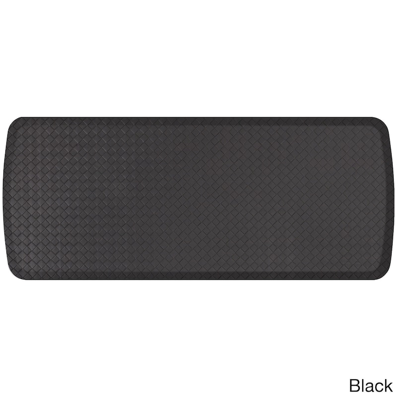 GelPro Elite Basketweave 20 x 48-inch Anti-Fatigue Kitchen Comfort Mat - 1'8" x 4' - Black