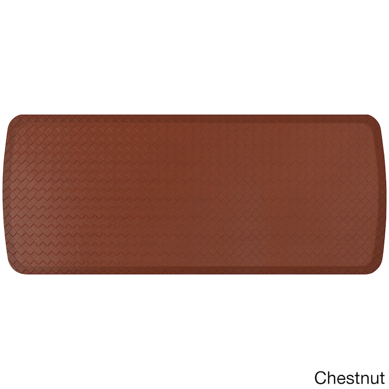 GelPro Elite Basketweave 20 x 48-inch Anti-Fatigue Kitchen Comfort Mat - 1'8" x 4' - Chestnut