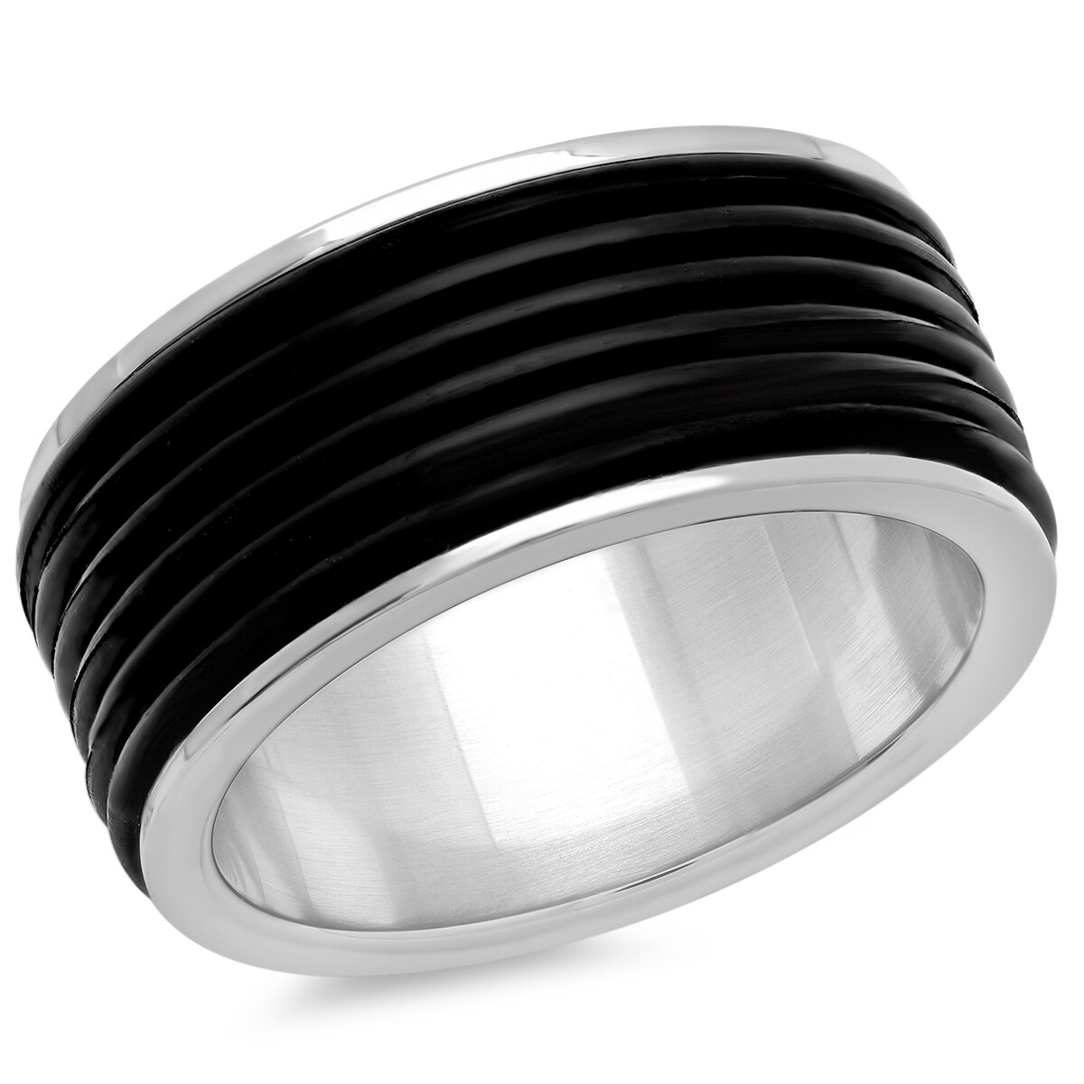 mens black rubber ring
