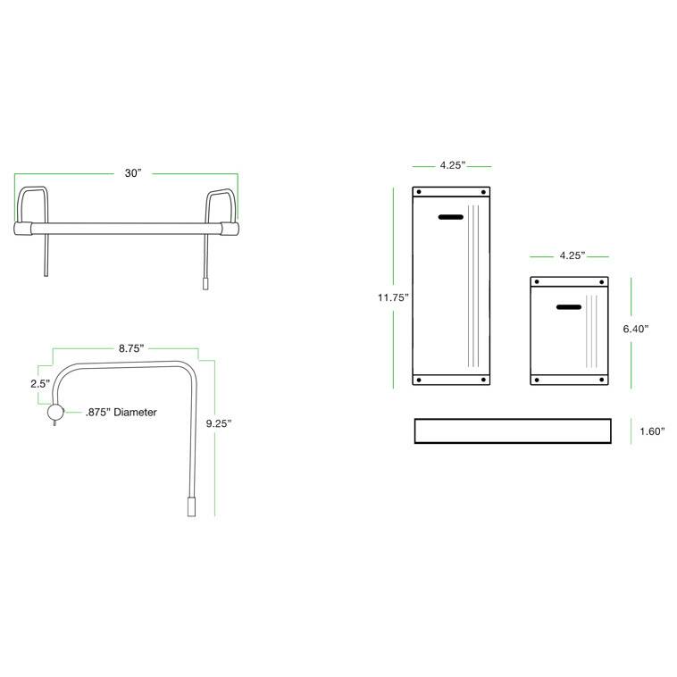 30" Tru-Slim LED Picture Light - Satin Nickel