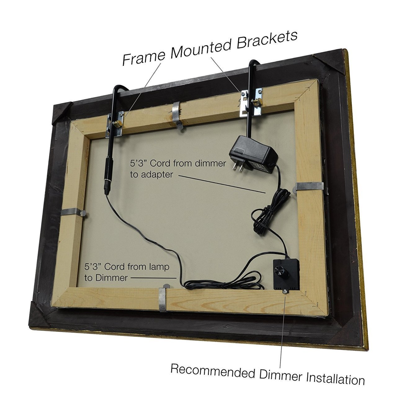 Classic Series LED Picture Light, Mahogany Bronze, 41