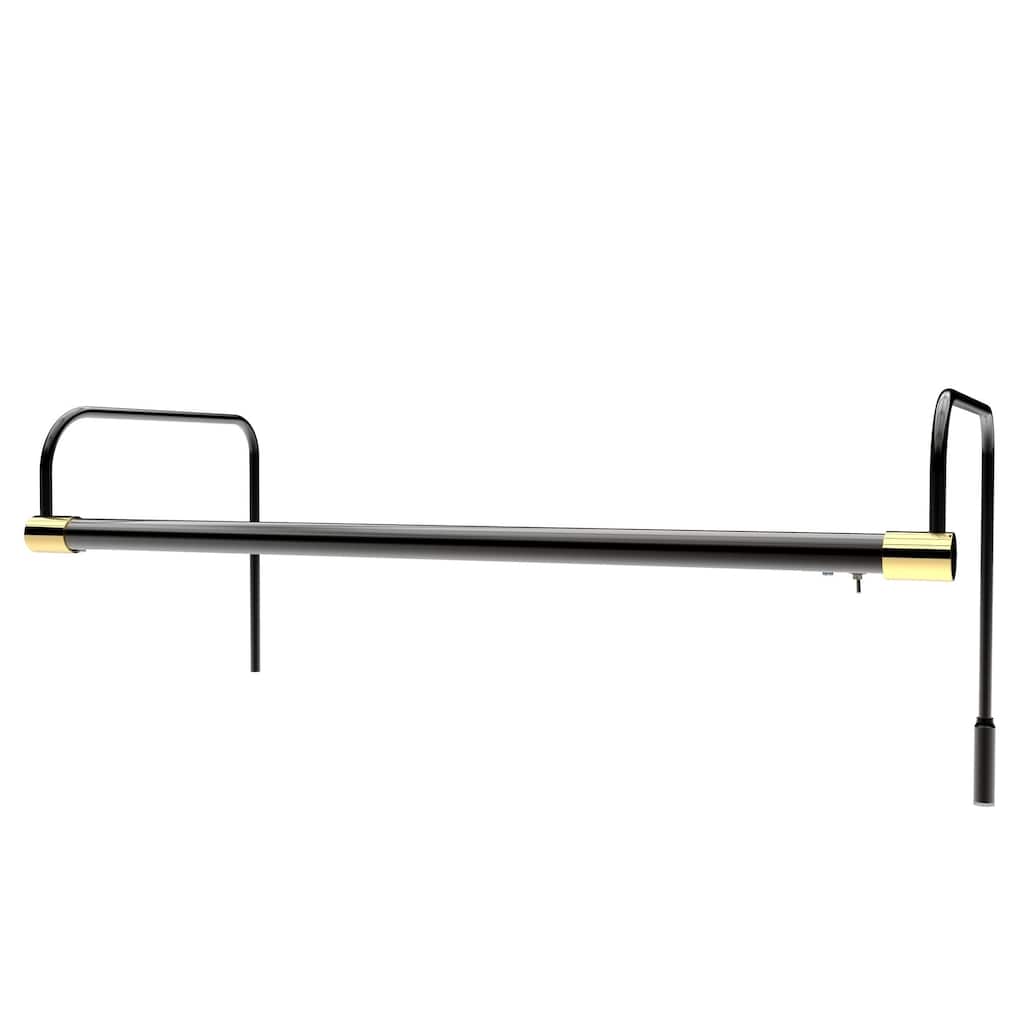 21" Tru-Slim LED Picture Light - Black with Brass Accents
