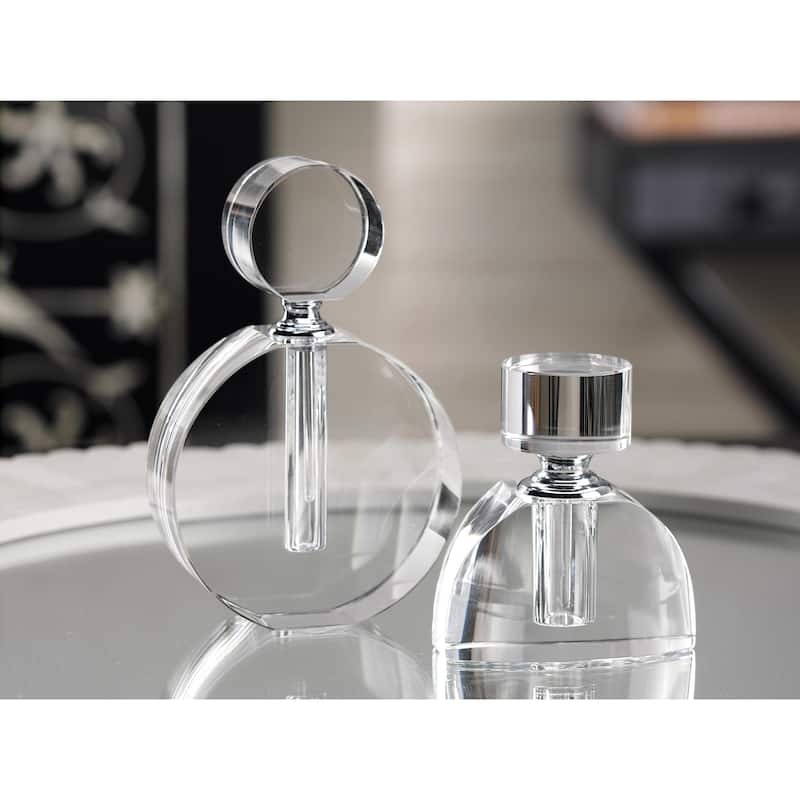 "Amari" 6" Tall Double O Glass Perfume Bottle