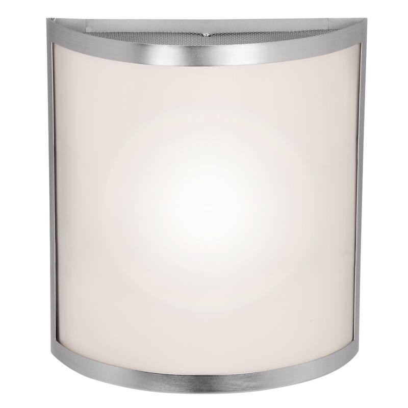 Access Lighting Artemis 2-light Brushed Steel Wall Sconce with Opal Glass