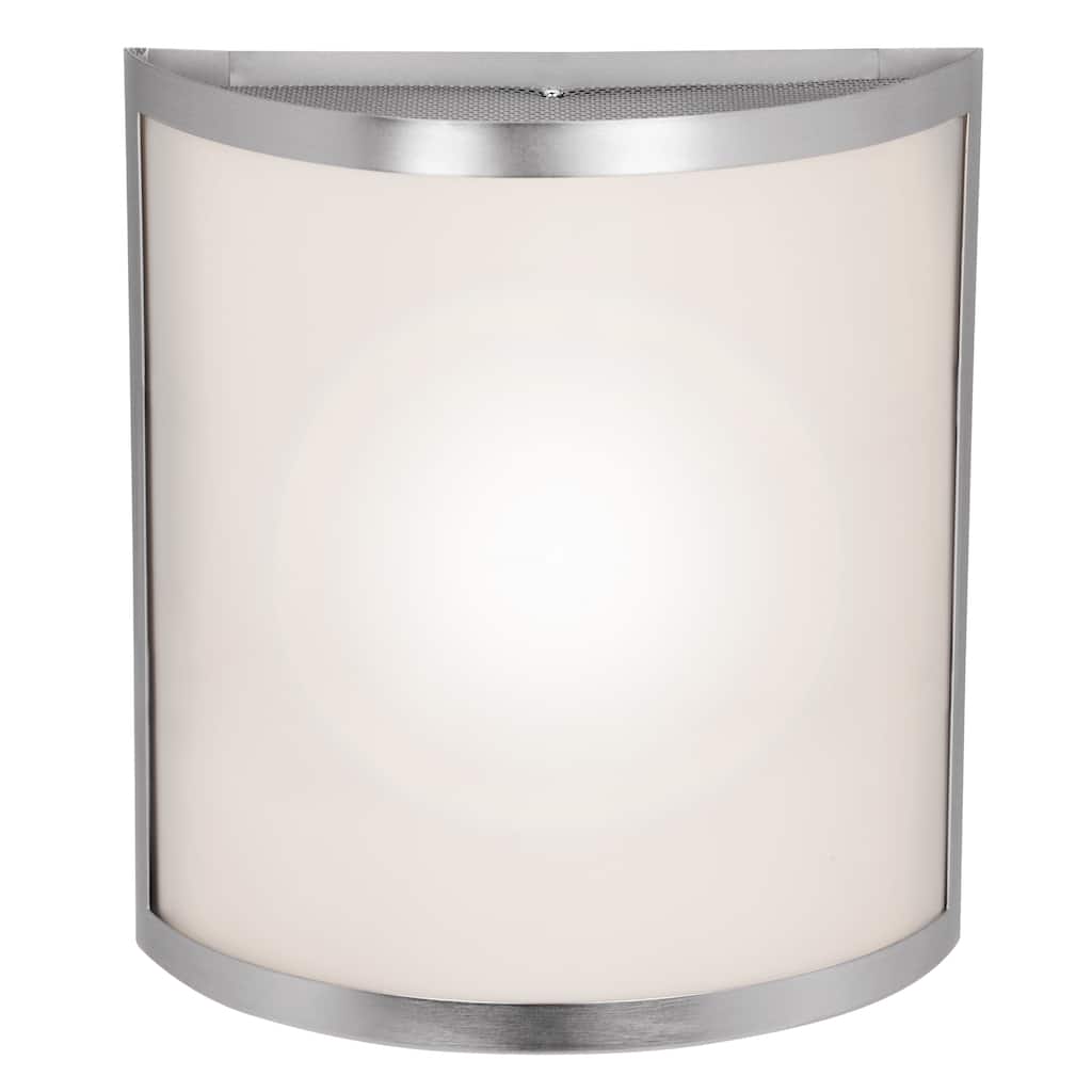 Access Lighting Artemis 2-light Brushed Steel Wall Sconce with Opal Glass