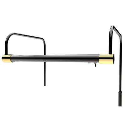 Cocoweb 12" Tru-Slim Hard Wired LED Picture Light in Black with Brass Accents - 12 Inch