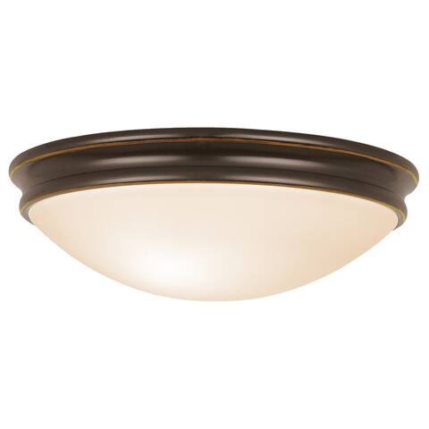 Access Lighting Atom 1-light LED Oil-Rubbed Bronze Flush Mount with Opal Glass