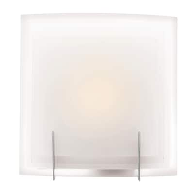 Access Lighting Nitrous 1-light Fluorescent Brushed Steel Vanity with Frosted Glass