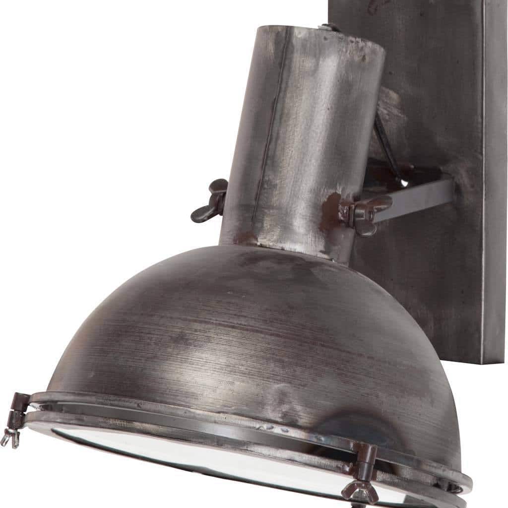Mercana Taza Grey Metal Sconce